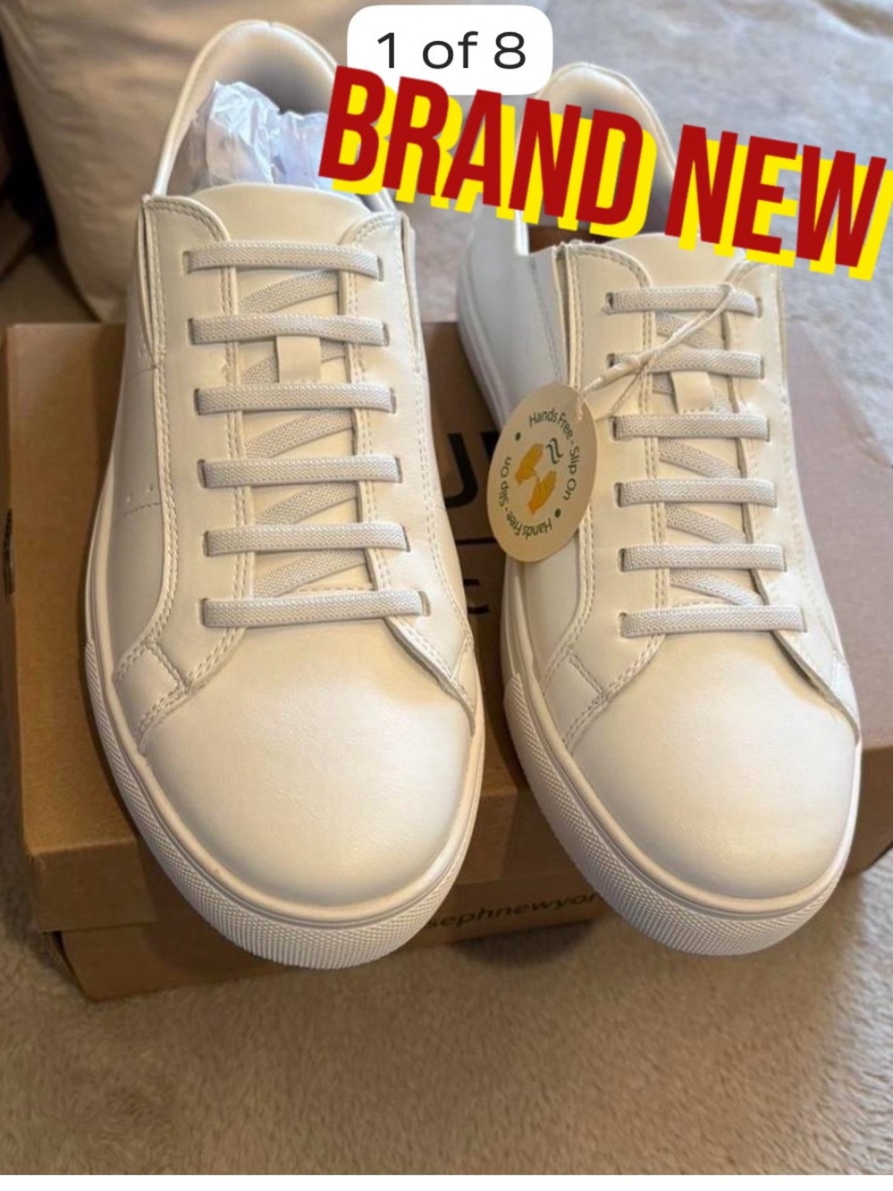 Marc Joseph MJNY White Leather Casual Sneaker BRAND NEW